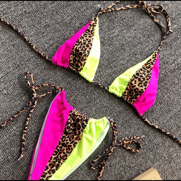 ❤️Leopard color block bikini - Picture 5 of 6